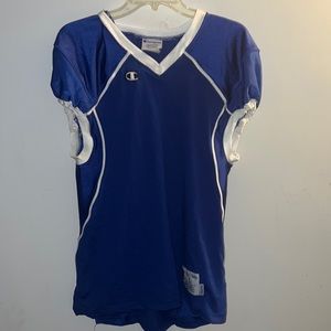Champion Blue White Large Youth /Small Men’s Football Jersey NWOT